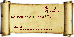 Neuhauser Lucián névjegykártya